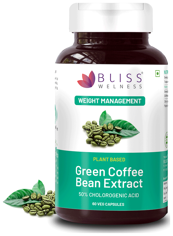 Bliss Welness Weight Management Green Coffee Bean Extract Veg Capsule Vegicap | Grocsy