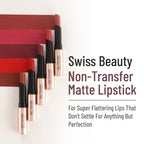 Swiss Beauty Non Transfer Waterproof Lipstick - 401 Pink Blossom | Grocsy