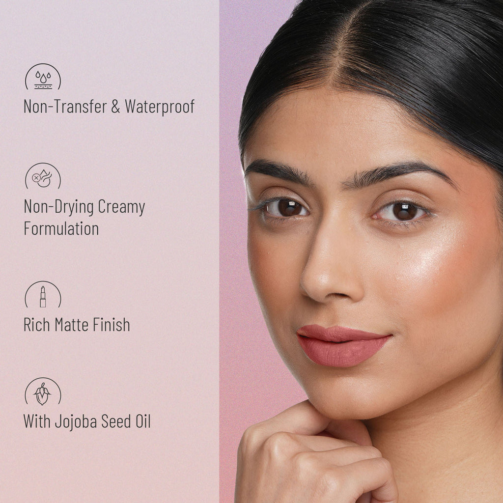 Swiss Beauty Non Transfer Waterproof Lipstick - 428 Roseate | Grocsy