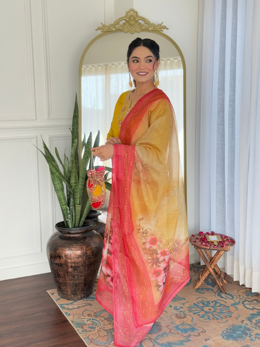 The52 Women's Beautiful Rayon Embroidery work Straight Kurta with Pant and Dupatta Set | Grocsy