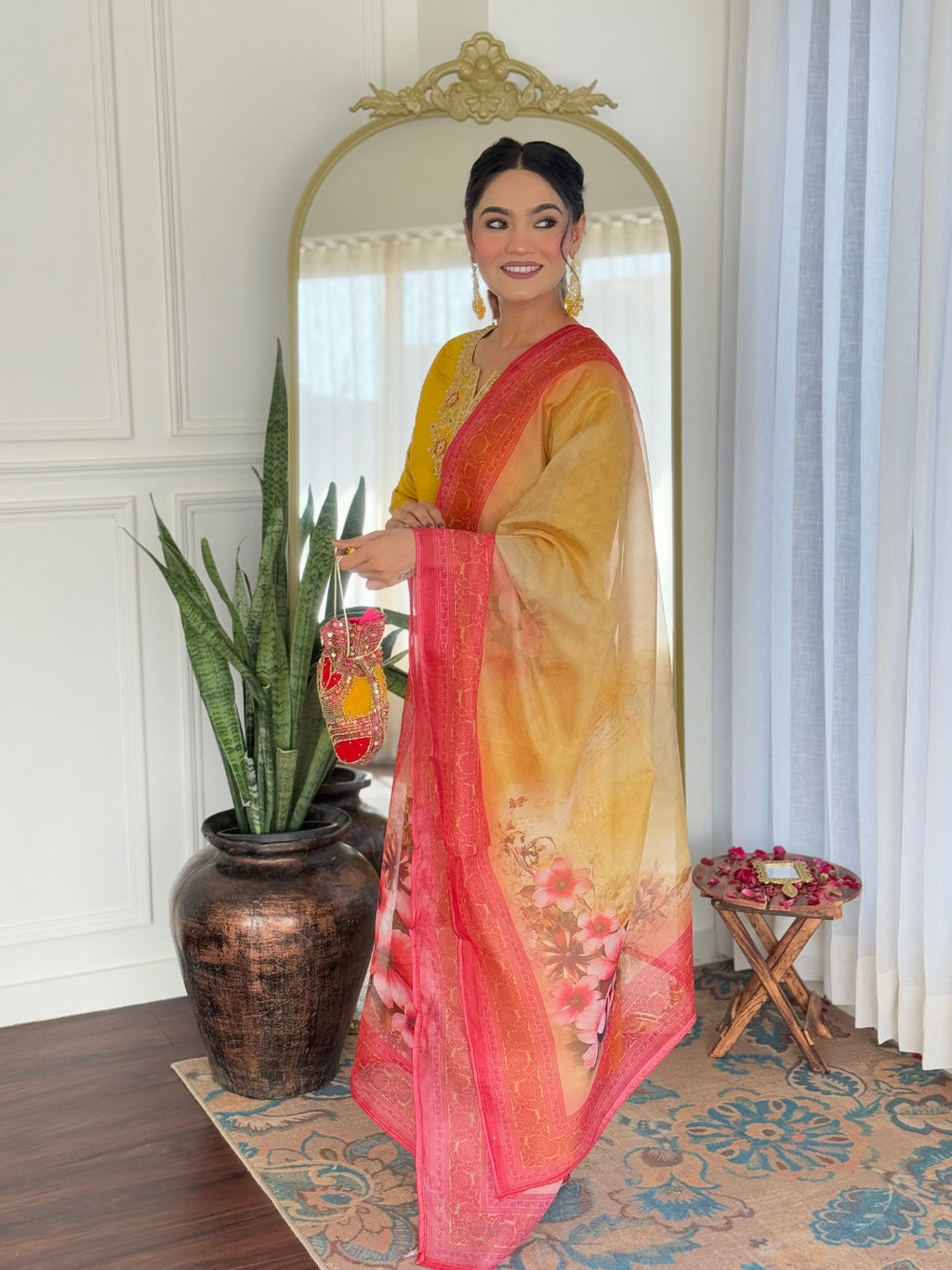 The52 Women's Beautiful Rayon Embroidery work Straight Kurta with Pant and Dupatta Set | Grocsy