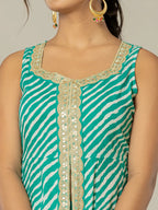 Yufta Cotton Leheriya Kurta Dupatta Pant Set | Grocsy