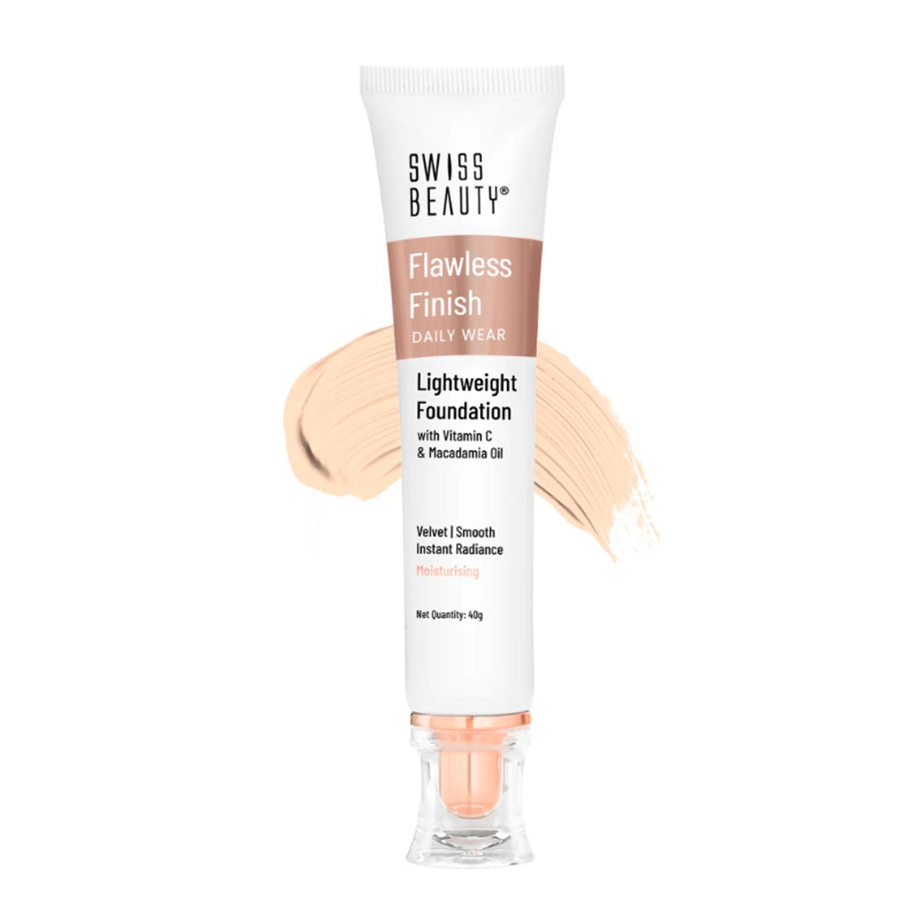 Swiss Beauty Flawless Finish Daily Wear Lightweight Foundation - 01 White Ivory | Grocsy