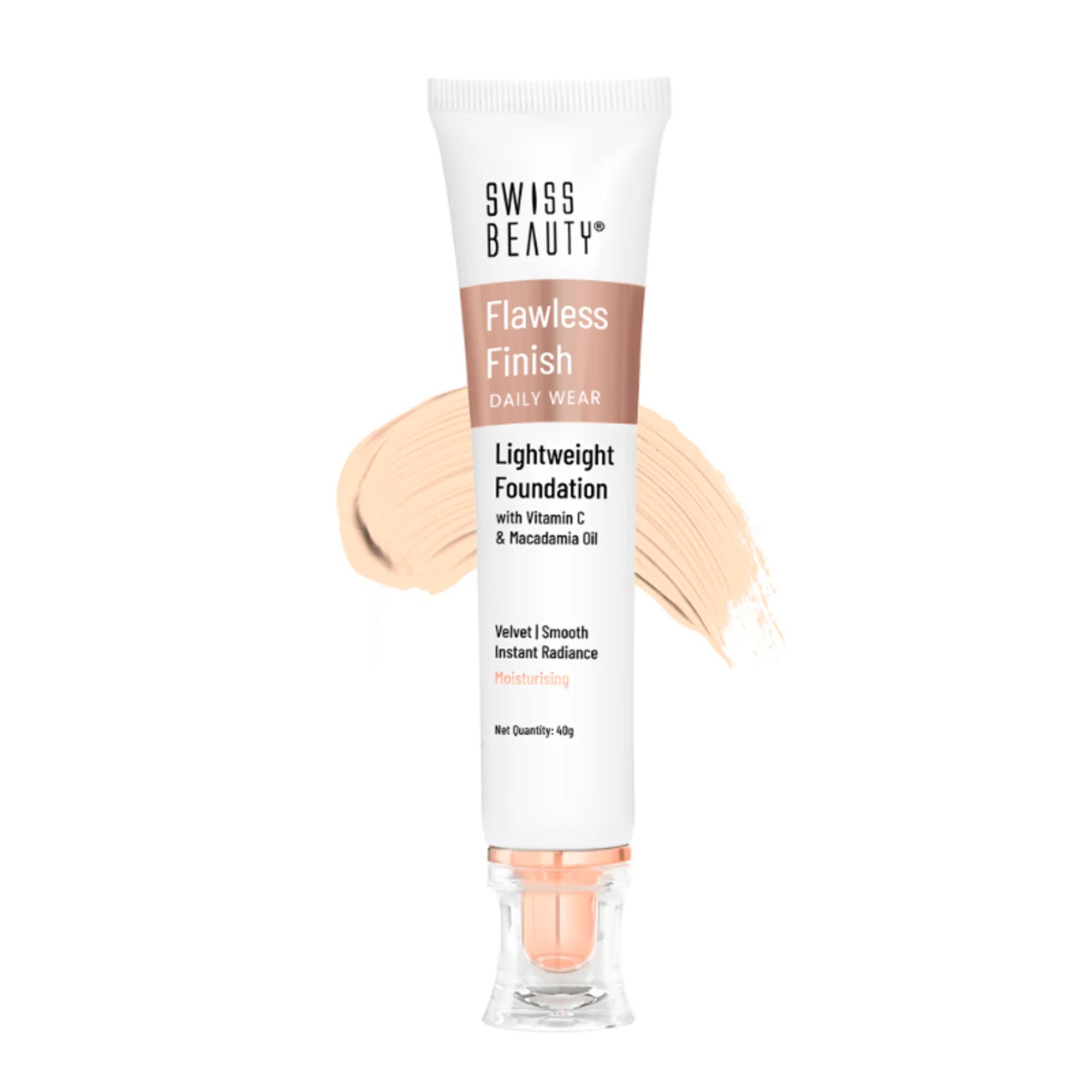 Swiss Beauty Flawless Finish Daily Wear Lightweight Foundation - 01 White Ivory | Grocsy