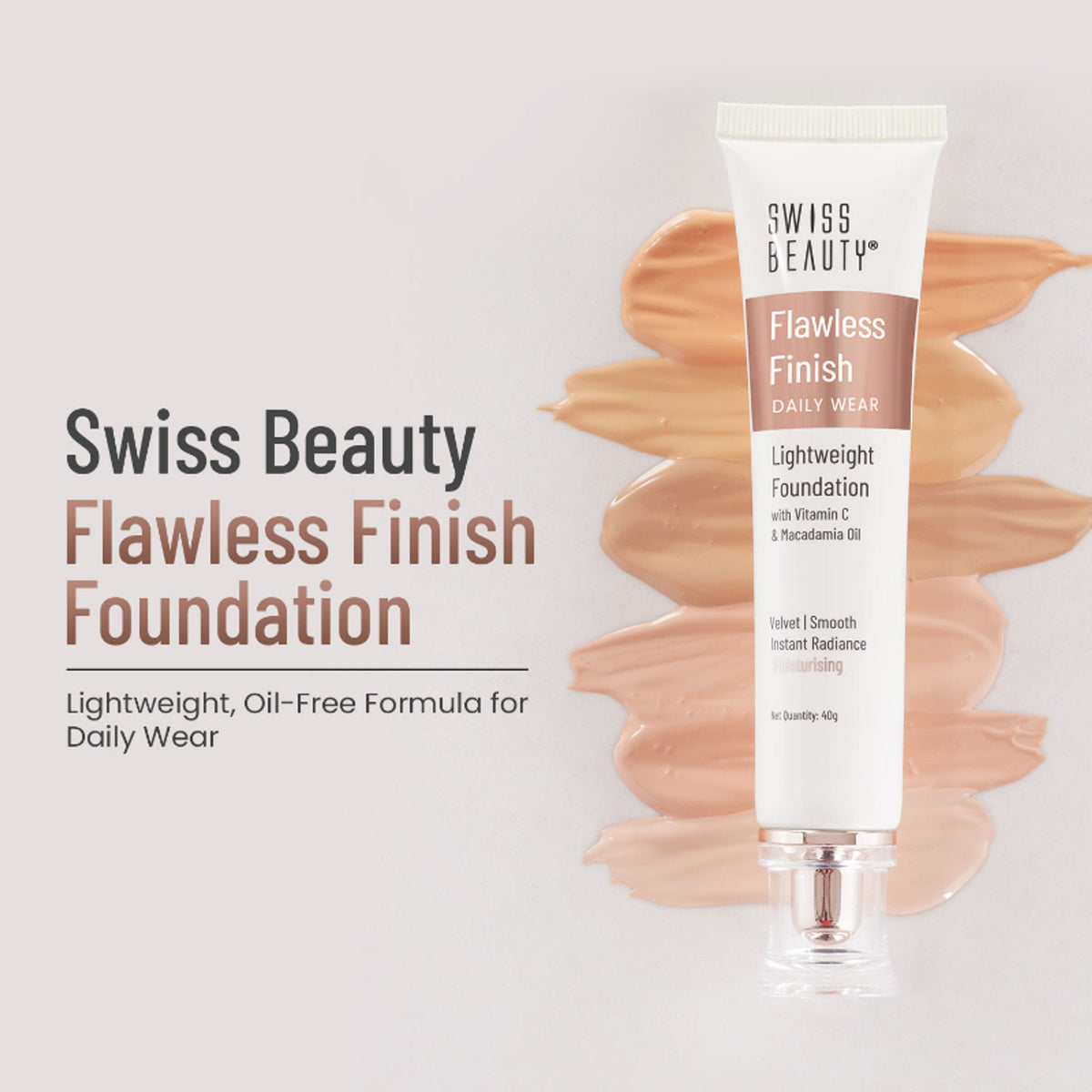 Swiss Beauty Flawless Finish Daily Wear Lightweight Foundation - 03 Natural Beige | Grocsy