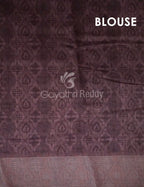 Grey And Peach Colour Ikat Design Semi Chanderi Saree By Gayathri Reddy Designer Studio | Grocsy