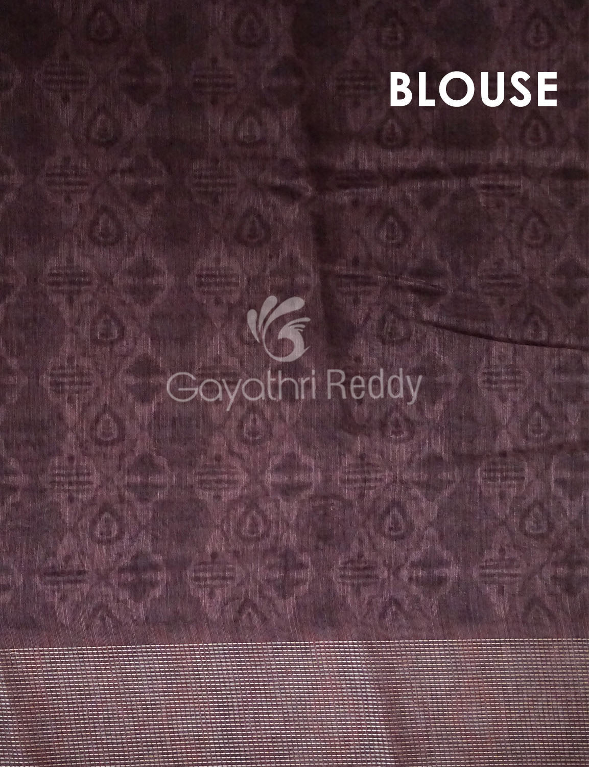 Grey And Peach Colour Ikat Design Semi Chanderi Saree By Gayathri Reddy Designer Studio | Grocsy