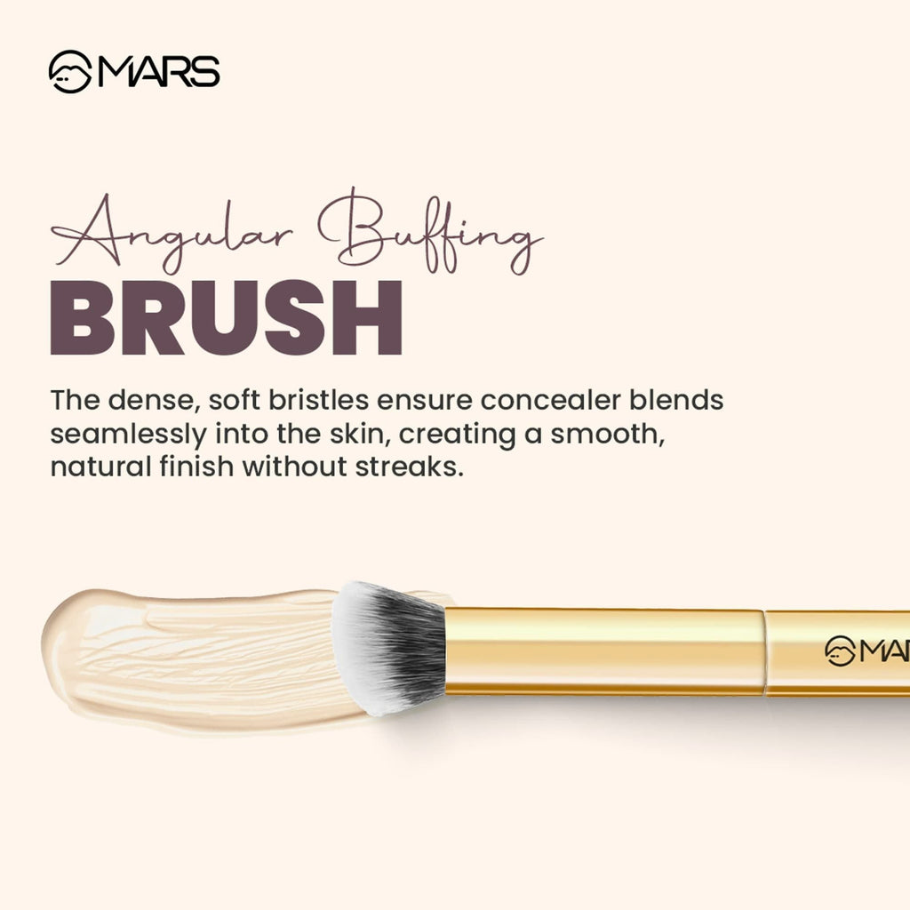 MARS Cosmetics Artists Arsenal Angular Buffing Brush Golden - BRF09 | Grocsy
