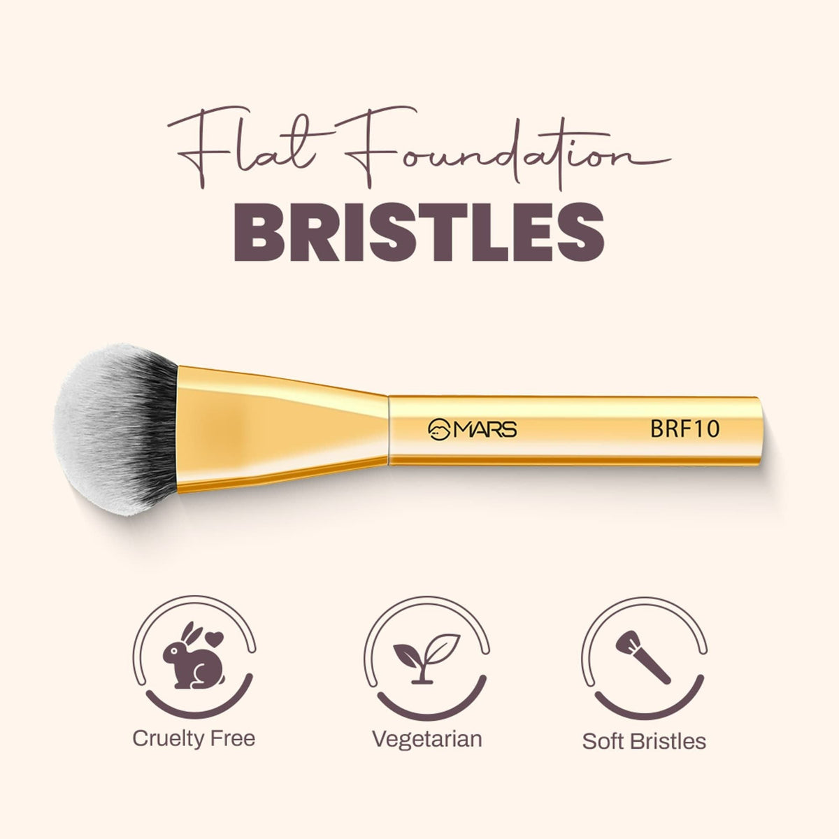 MARS Cosmetics Artist'S Arsenal Flat Foundation Brush - Golden | Grocsy