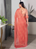 Tikhi Imli Striped Chiffon Ready to Wear Saree | Grocsy