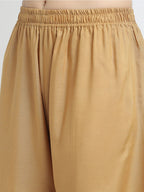 TAG 7 Women Pack of 2 Blue & Beige Solid Wide-Leg Palazzos | Grocsy
