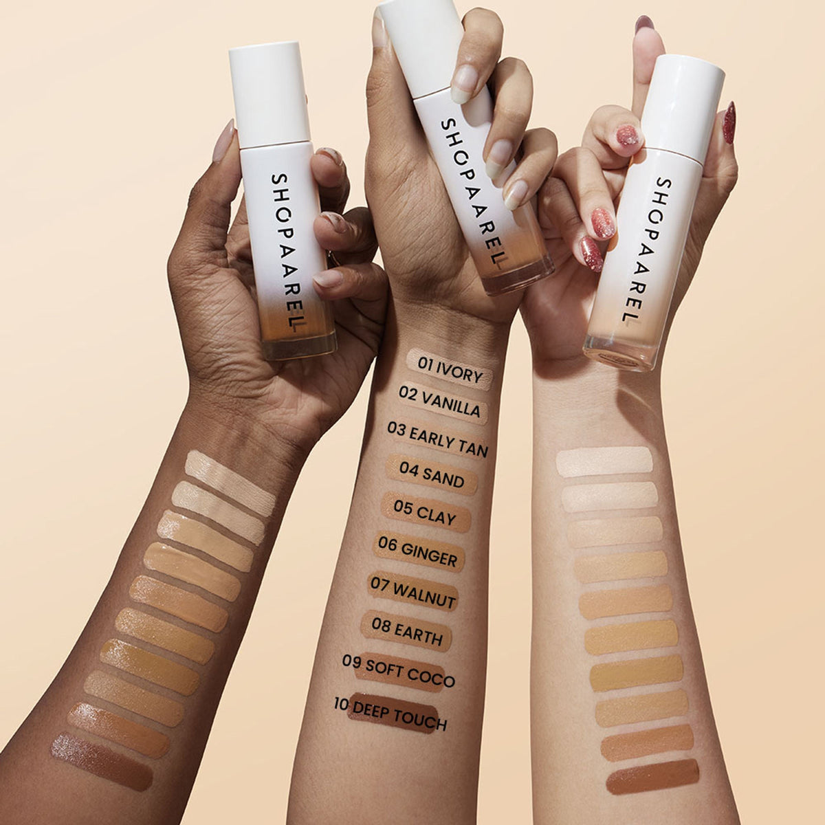 Shopaarel Miracle Skin Foundation - Deep Touch 10 | Grocsy