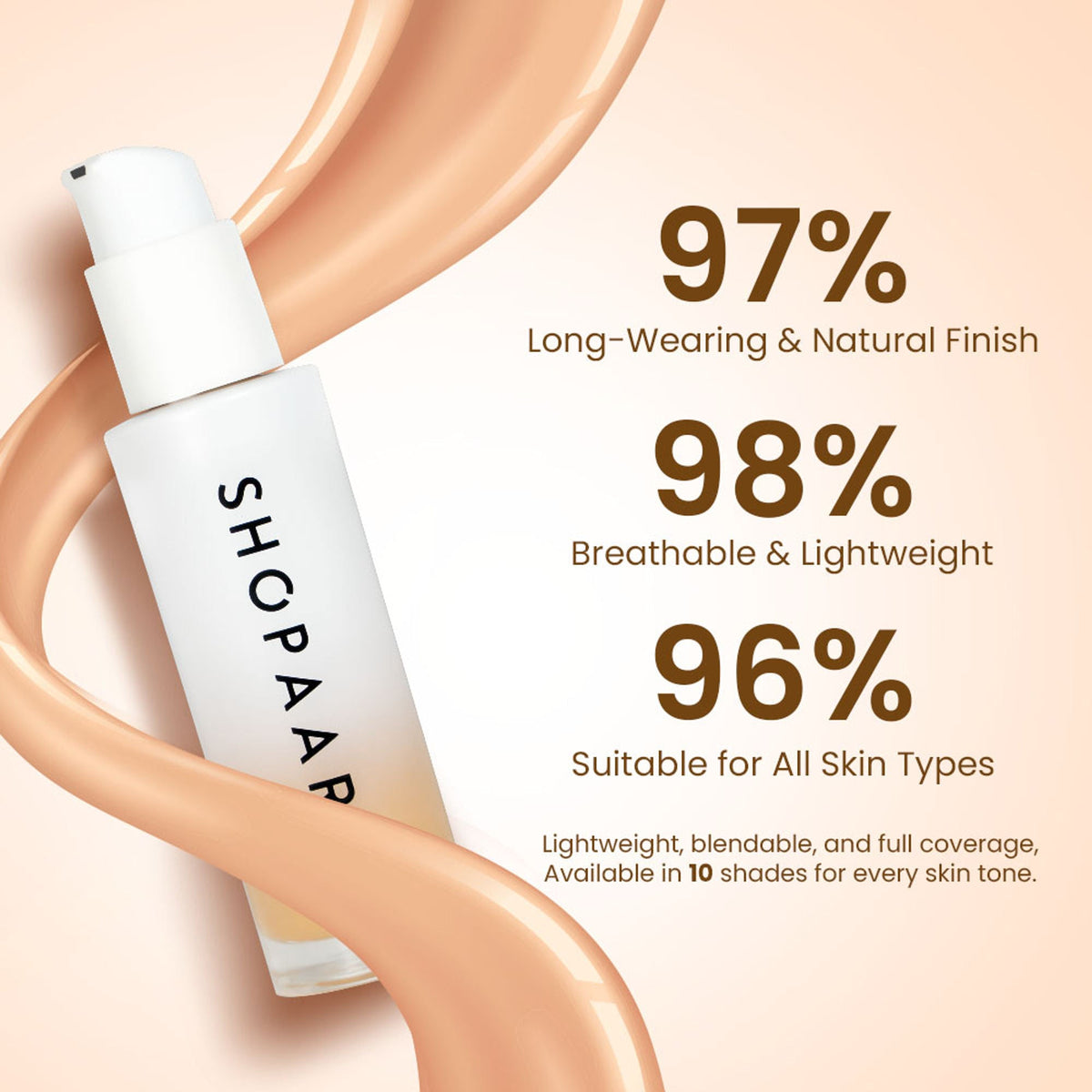 Shopaarel Miracle Skin Foundation - Deep Touch 10 | Grocsy