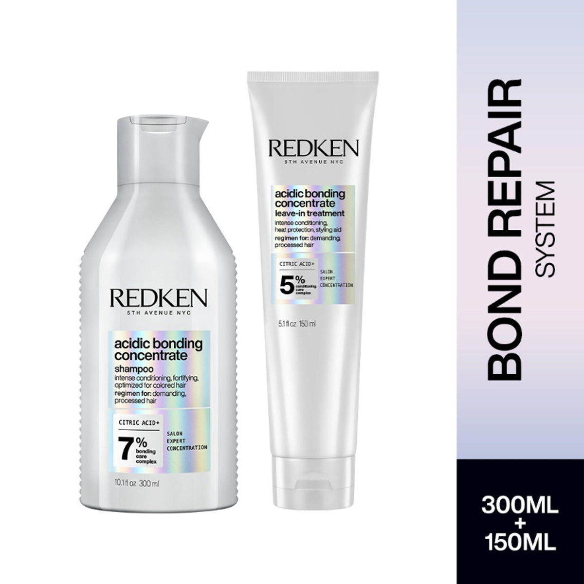 Redken Bond Repair Combo - Acidic Bonding Concentrate Sulphate-Free Shampoo & Leave-in Treatment | Grocsy