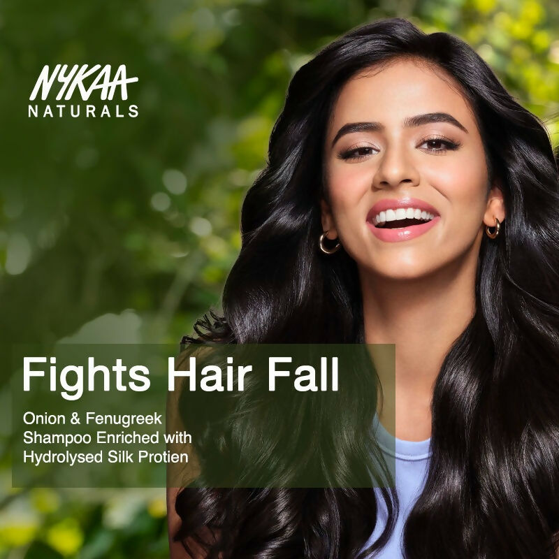 Nykaa Naturals Anti-Hair Fall Shampoo With Onion, Fenugreek | Grocsy