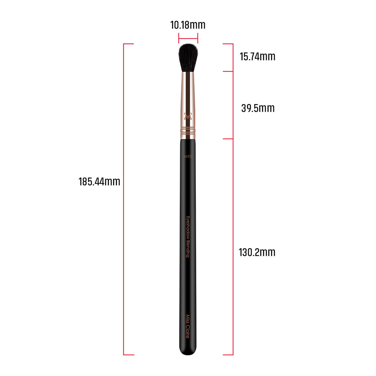 Miss Claire M10 - Eyeshadow Blending Brush - Rose Gold | Grocsy