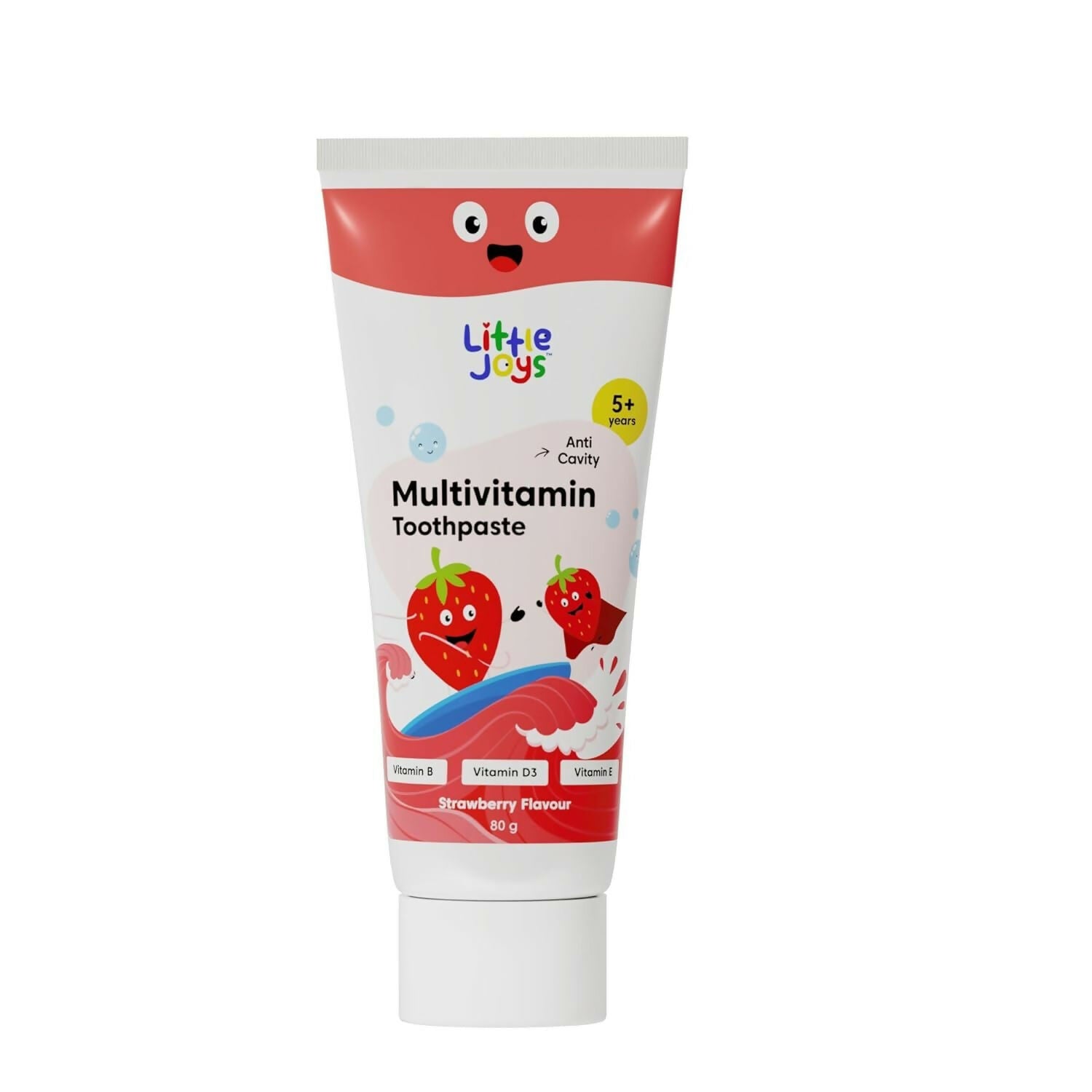 Little Joys Multivitamin Toothpaste for 5+ Years Kids, Strawberry Flavor, Fights Germs & Cavity | Grocsy