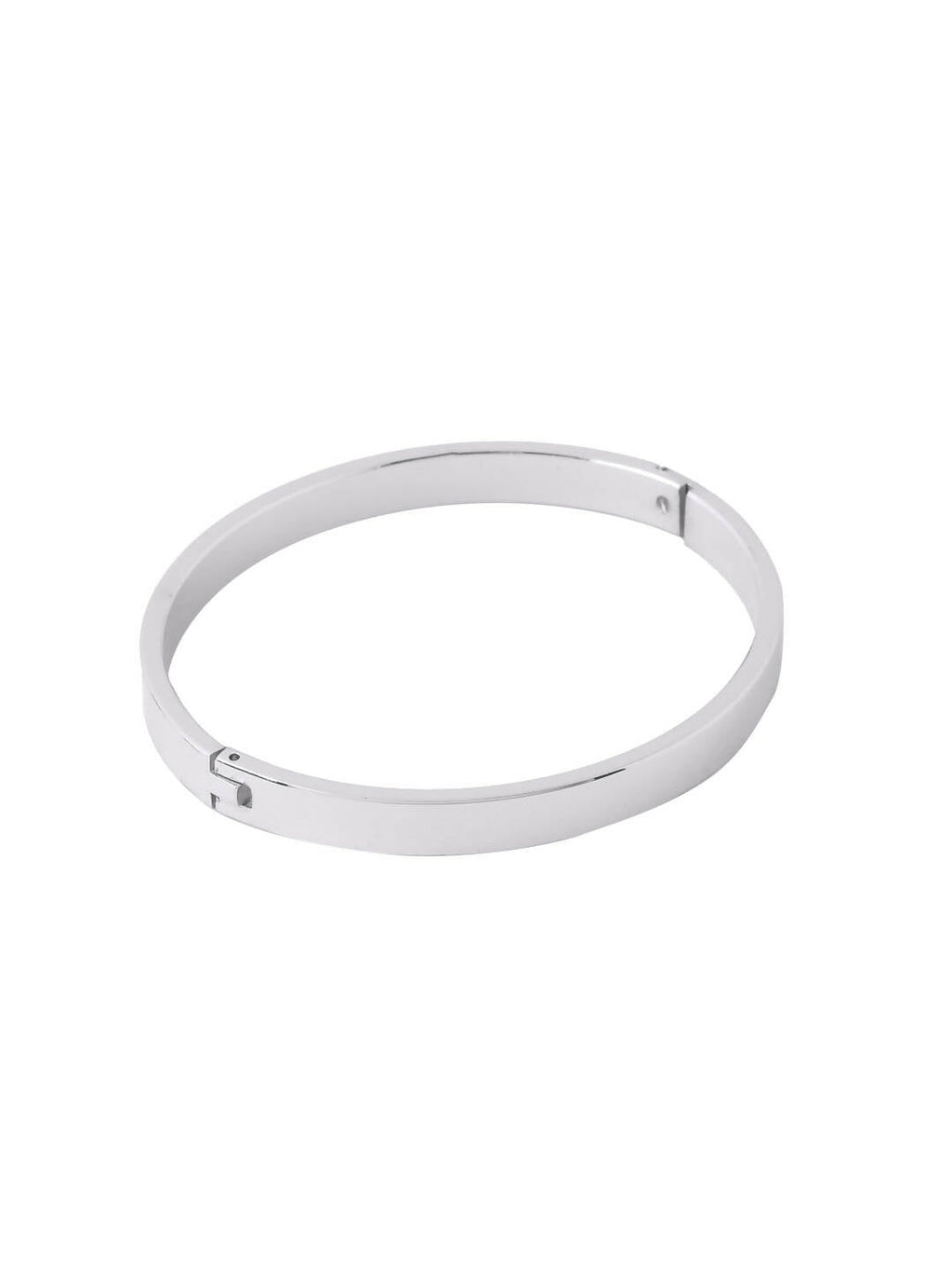 NVR Men's Silver Metal Interlock Kada Bracelet | Grocsy