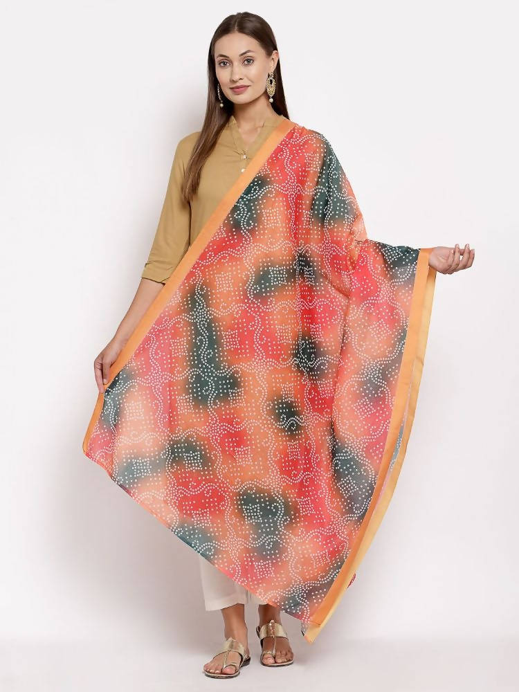 Myshka Women's Beautiful Multi Cotton Print Casual Dupatta | Grocsy