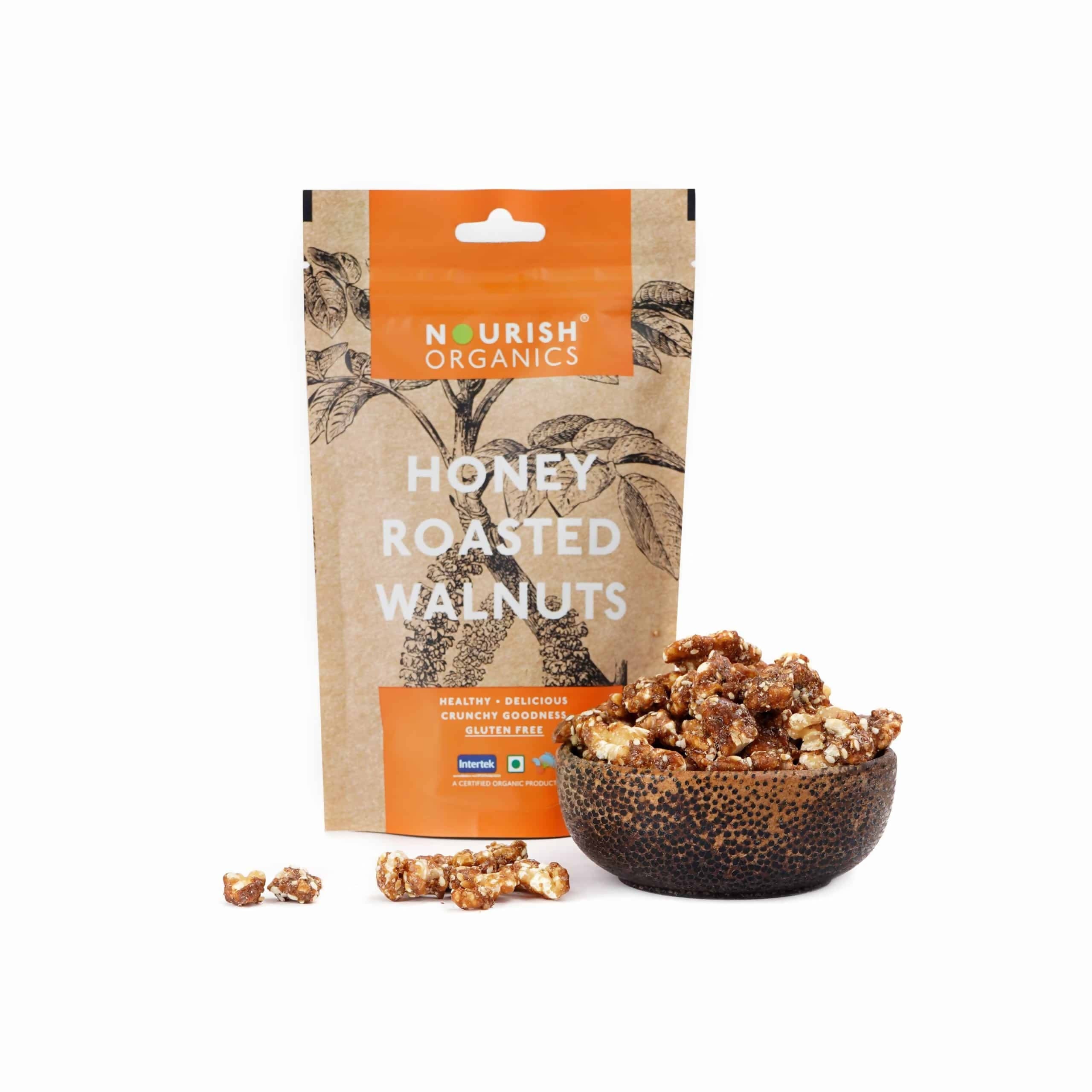 Nourish Organics Honey Roasted Walnuts | Grocsy