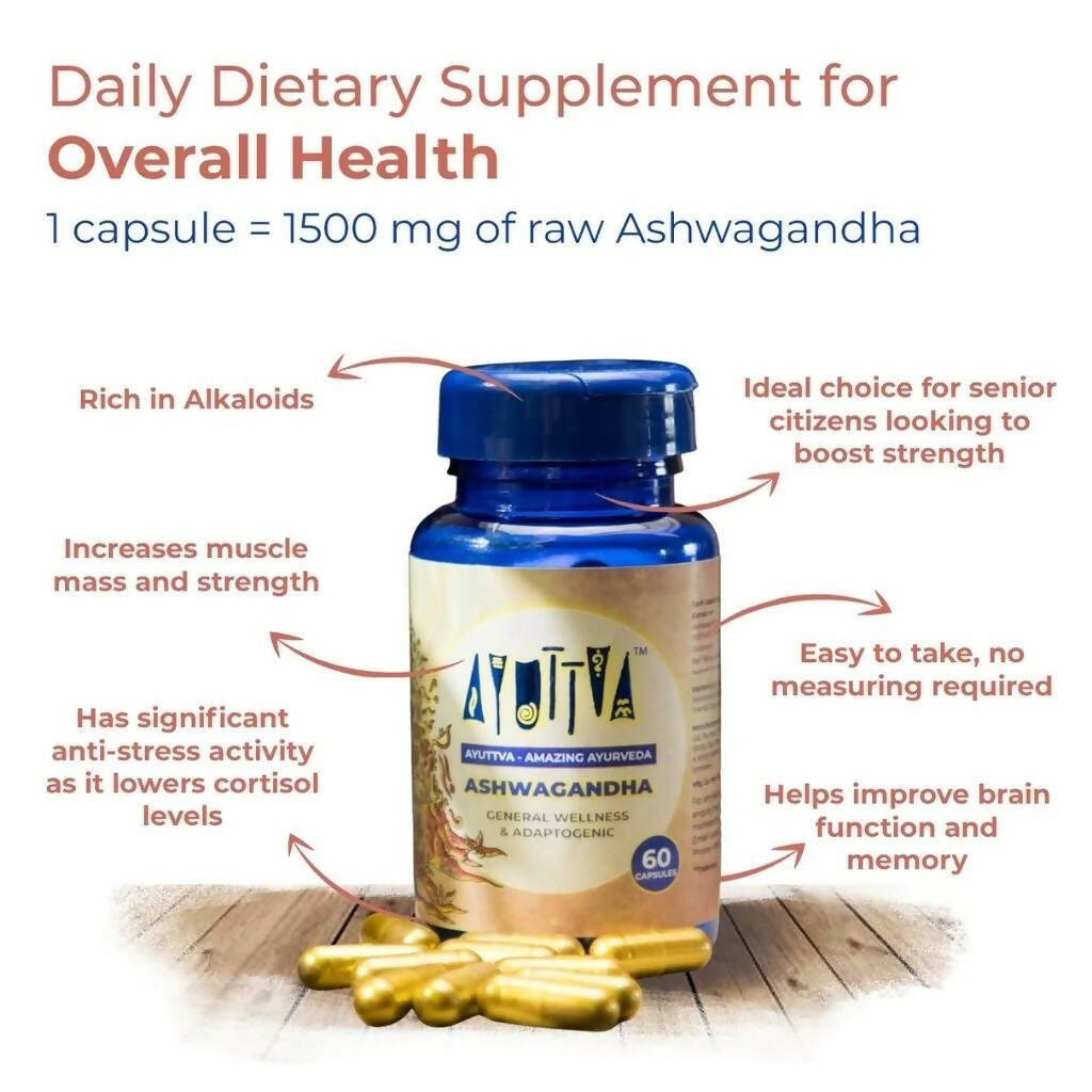 Ayuttva Ashwagandha Capsules | Grocsy