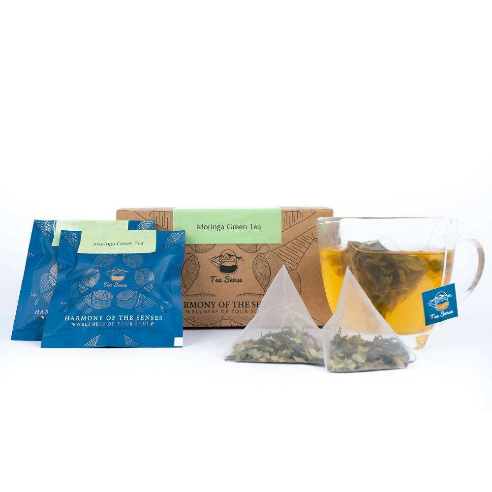 Tea Sense Moringa Green Tea Bags Box | Grocsy