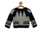 Chutput Kids Grey Coloured Solid Pullover with Mouse Cartoon | Grocsy