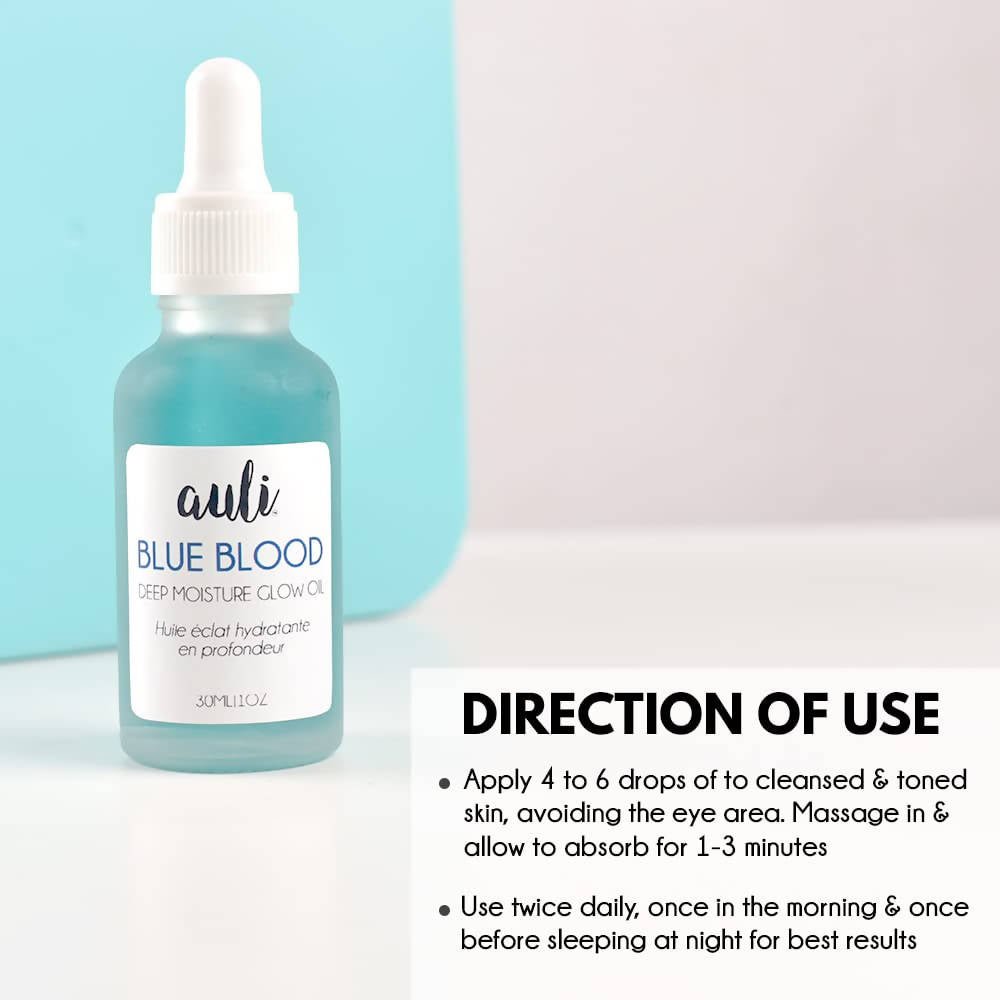 Auli Blue Blood Moisture Glow Oil (Blue Tansy) | Grocsy