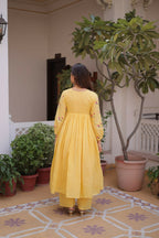 Teeya Creation Womens New Summer Wear Cotton Fabric With Embroidered Work Gown Set | Grocsy