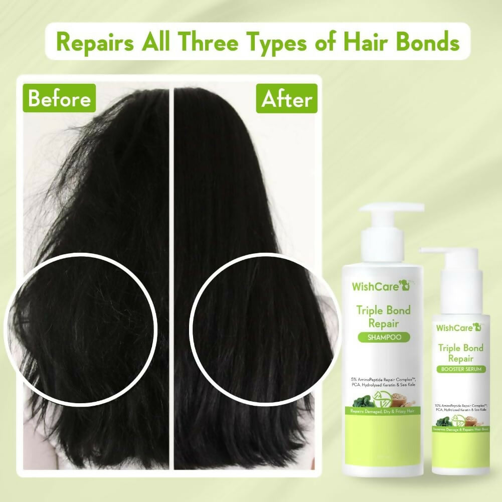 Wishcare Triple Bond Shampoo & Hair Growth Serum Combo | Grocsy