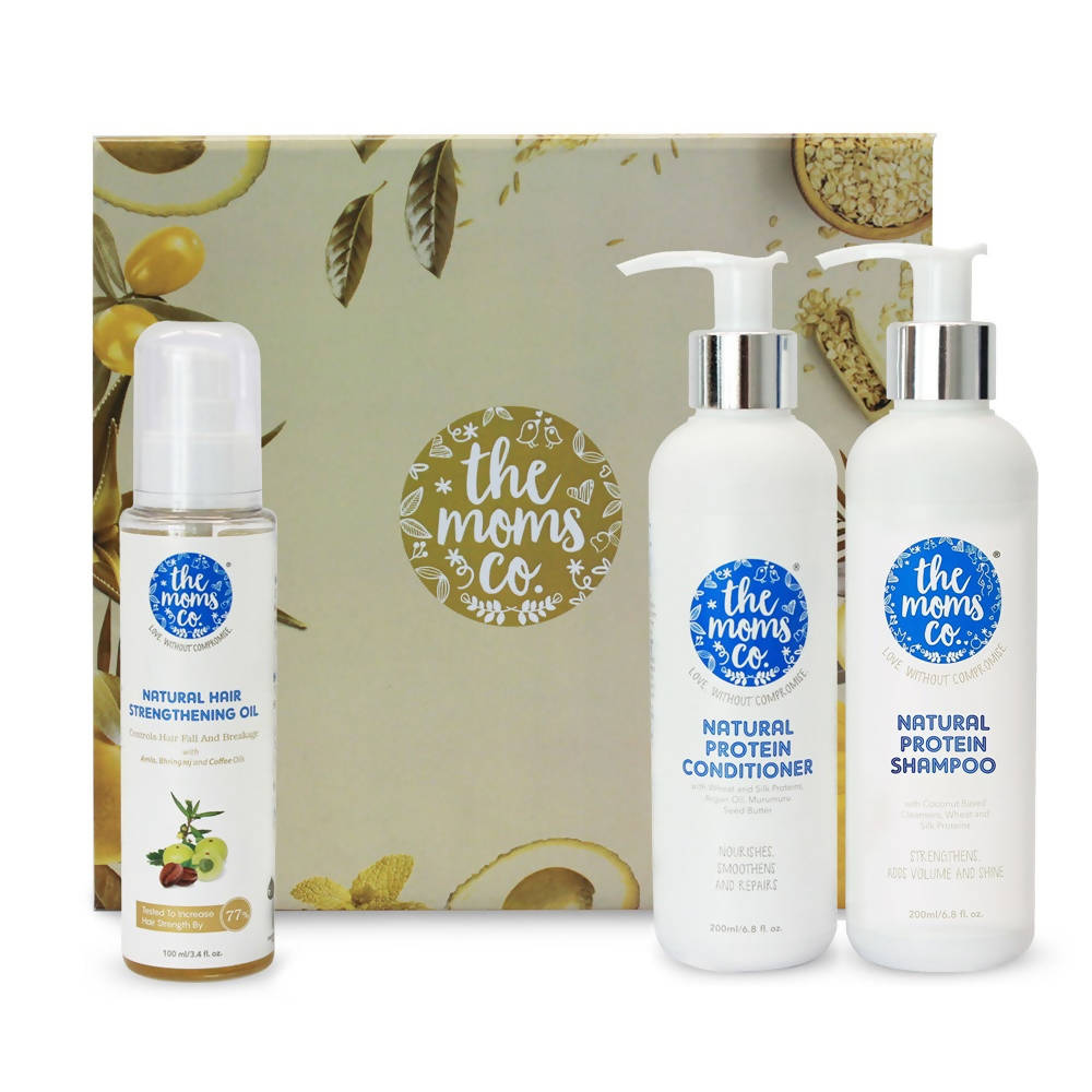 The Moms Co Natural Anti-Hair Fall Complete Care Kit | Grocsy