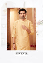 Joban Fashion Light Beige Art Silk Kurta Pyjama | Grocsy