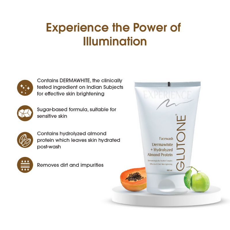Glutone - Skin Brightening & Glowing - Facewash & Serum Combo | Grocsy