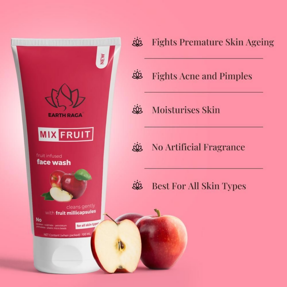 Earthraga Mix Fruit Face Wash | Grocsy