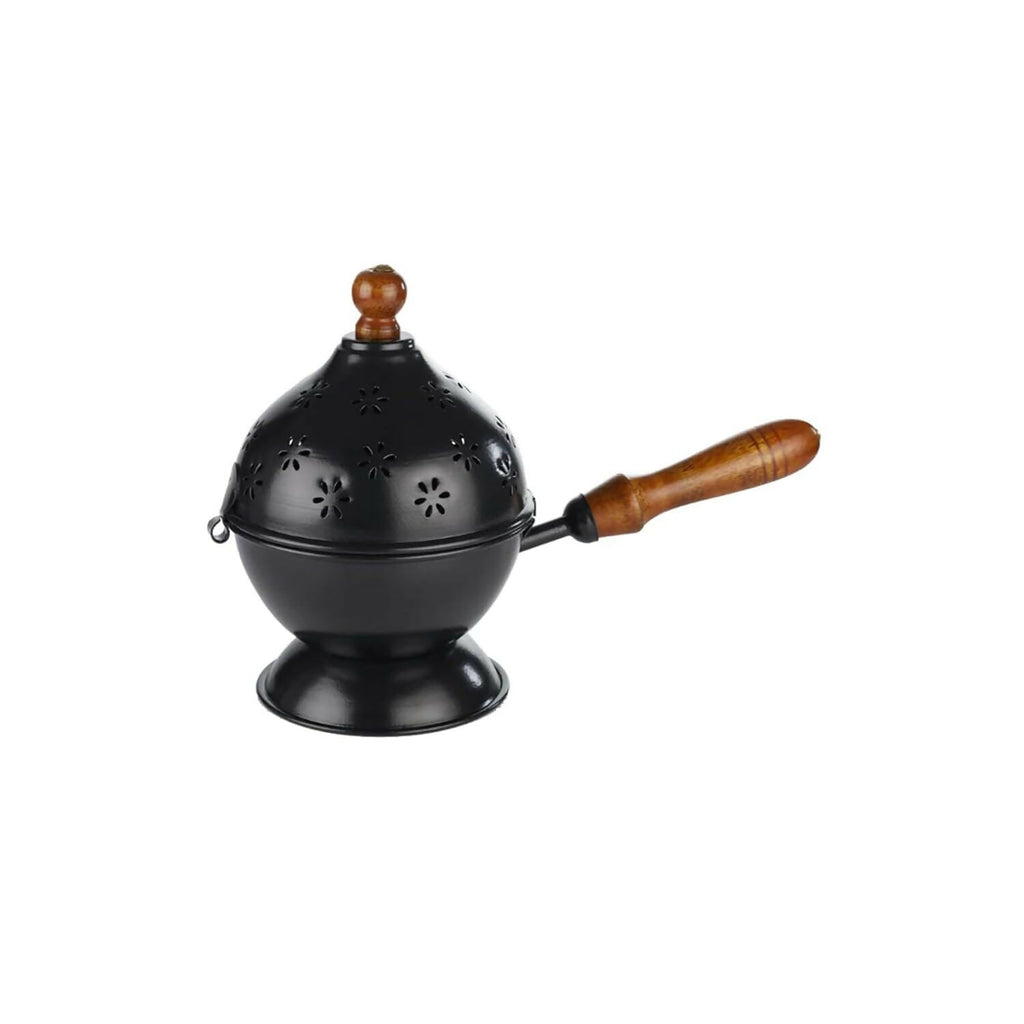 Not Available Metal Loban Dhoop Dani - Black Color | Grocsy