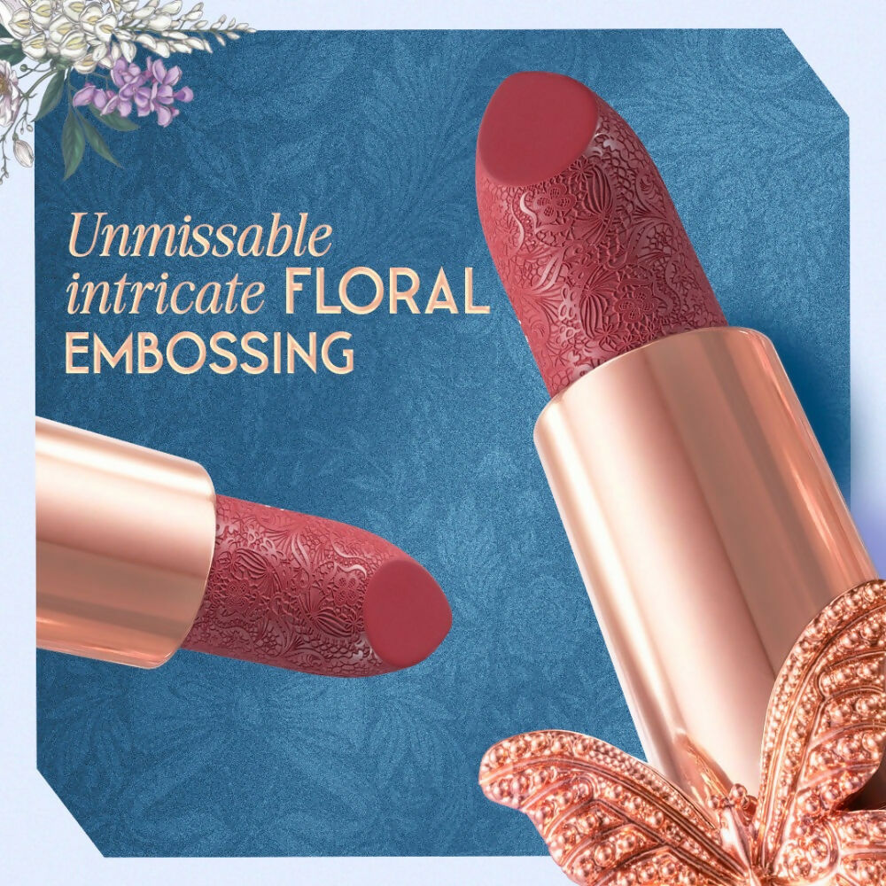 Nykaa Cosmetics X Bridgerton Creamy Matte Longwear Lipstick - Forbidden Love | Grocsy