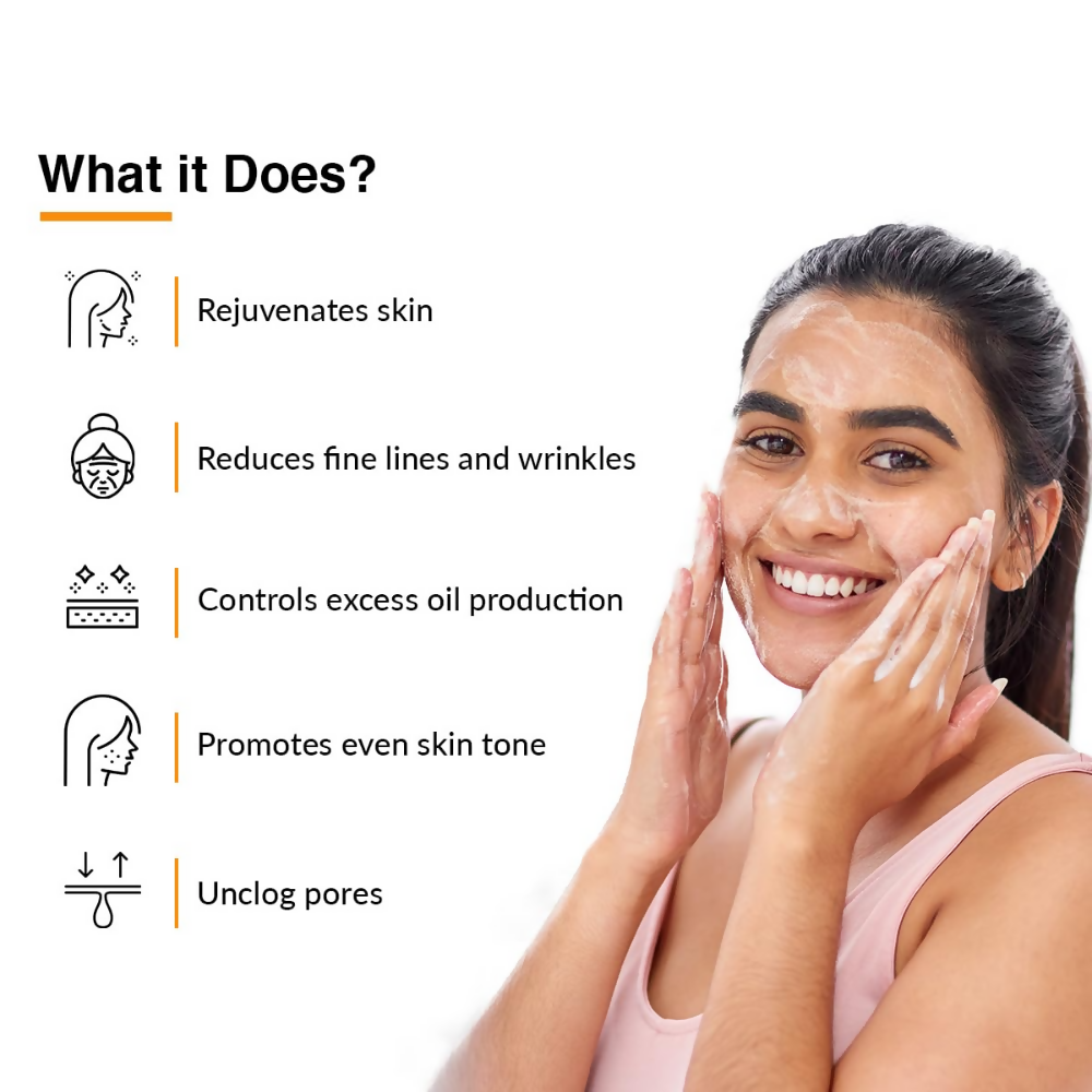 Fixderma 2% Vitamin C Face Wash, Foaming Face Cleanser with Brush | Grocsy