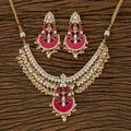Joban Fashion Women Golden White Rani Necklace Set | Grocsy