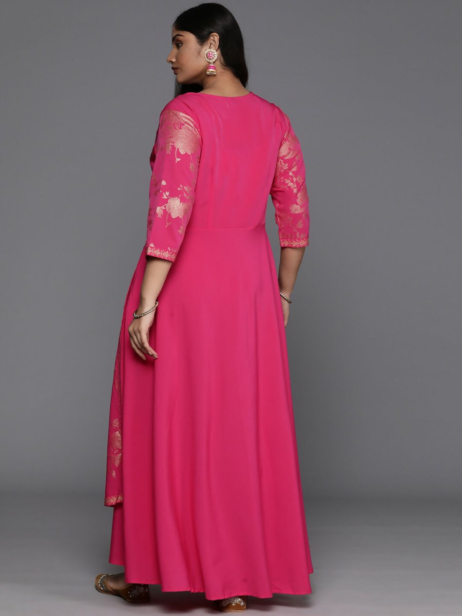 Ahalyaa Women's Traditional wear Ethnic Dress - Pink | Grocsy