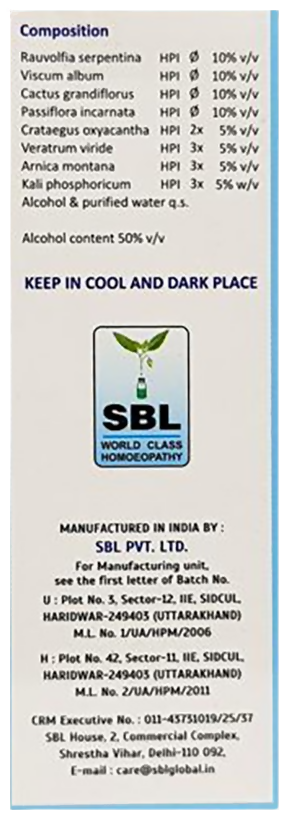 SBL Homeopathy Drops No. 4 (For BP) | Grocsy