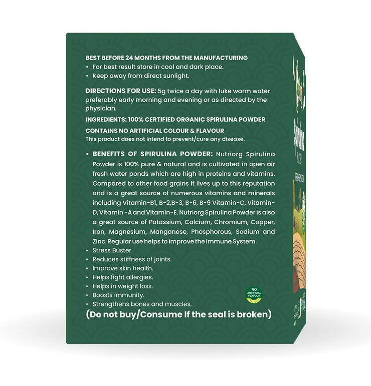 Nutriorg Spirulina Powder | Grocsy