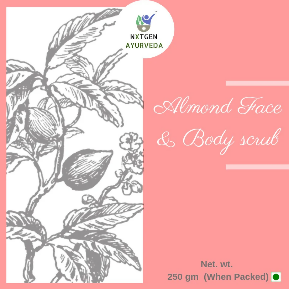 Nxtgen Ayurveda Almond Face and Body Scrub | Grocsy
