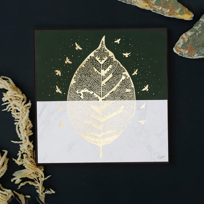 Tehzeeb Creations Golden Embossed Wall Painting | Grocsy