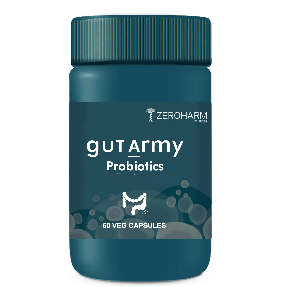 Zeroharm Gut Army Probiotics Constipation & IBS Capsules | Grocsy
