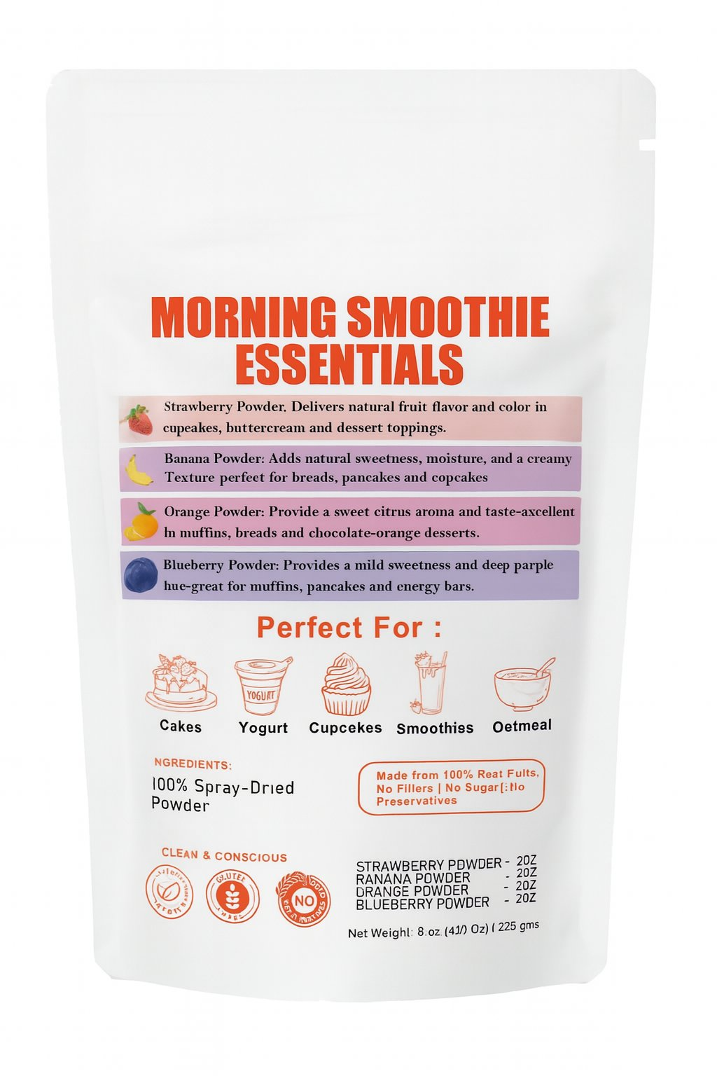 Confect Morning Smoothie Essentials | Fruit Powder Combo | Grocsy