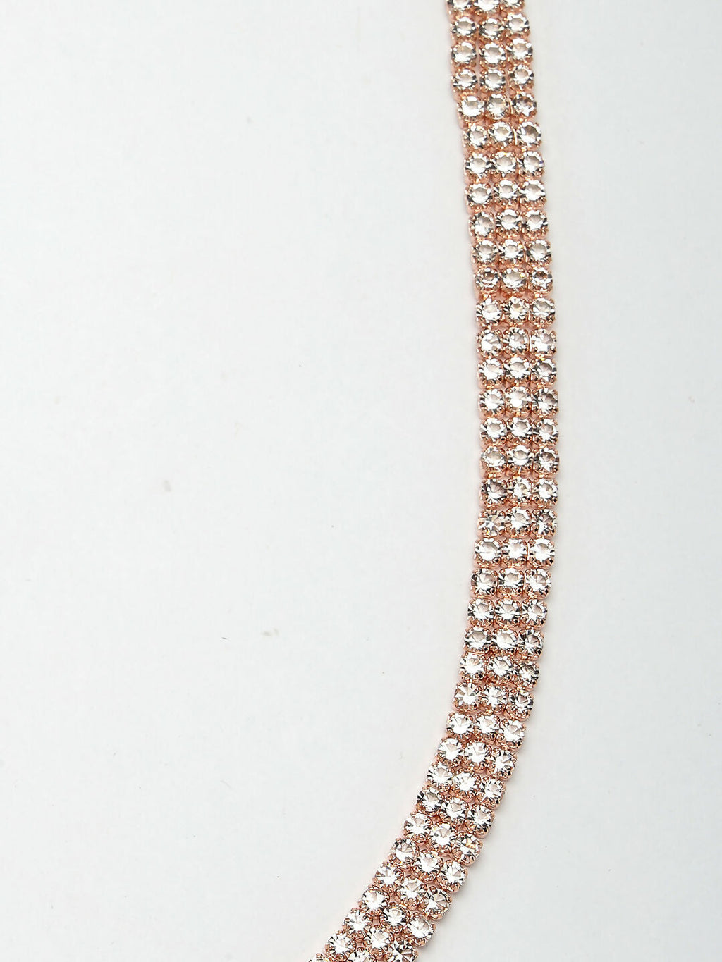 NVR Women's Rose Gold-Polished AD-Studded 3 Layered Kamarbandh Waist Chain | Grocsy