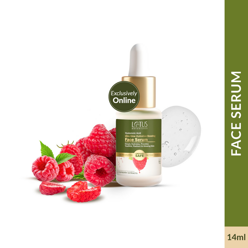 Lotus Botanicals Hyaluronic Acid & Raspberry Ultra Glow & Hydration Boosting Serum | Grocsy