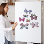 Art Street 3D Magnetic Butterfly Stickers for Wall & Refrigerator | Grocsy