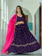 Lehenga Mart Purple Designer Wedding Wear Lehenga Choli | Grocsy