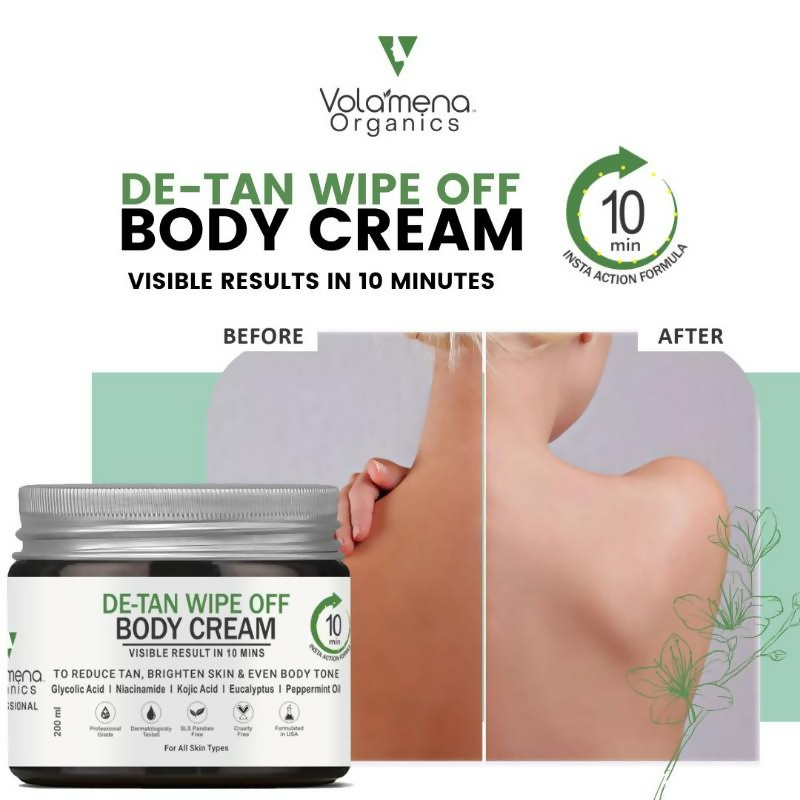 Volamena Wipe Off Detan Body Cream | Grocsy